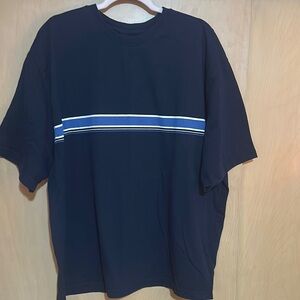 Puritan Blue Short Sleeve T-Shirt with Stripe Design